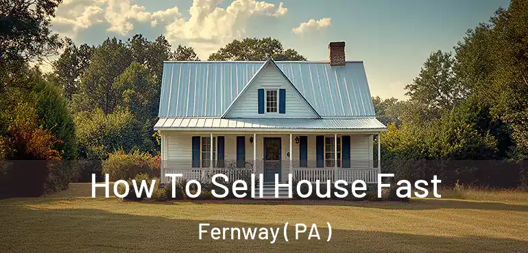  How To Sell House Fast Fernway ( PA )
