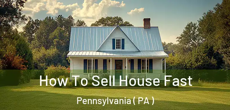  How To Sell House Fast Pennsylvania ( PA )