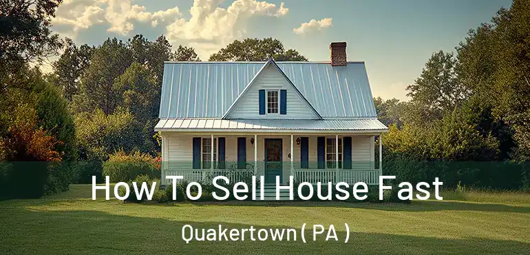  How To Sell House Fast Quakertown ( PA )