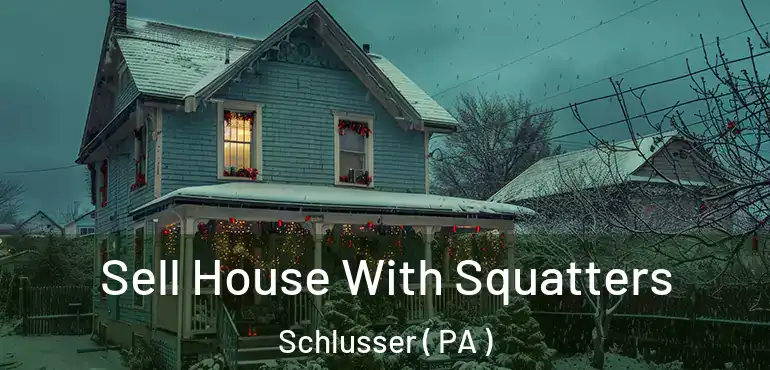  Sell House With Squatters Schlusser ( PA )