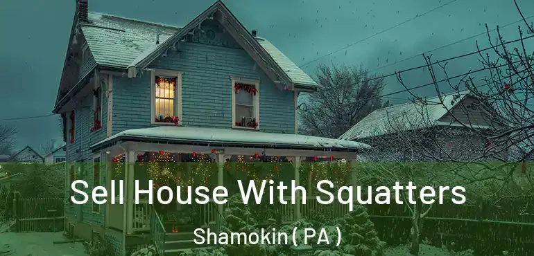  Sell House With Squatters Shamokin ( PA )
